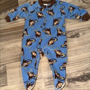 Gerber Blue Monkey Print Footie